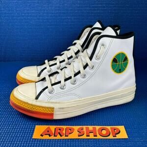 🔴 CONVERSE ALL STAR CHUCK TAYLOR RAYGUNS 70 Women Size 6.5 White Shoes 171167C